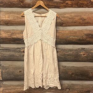 Altar'd State Cream Lace Mini Dress